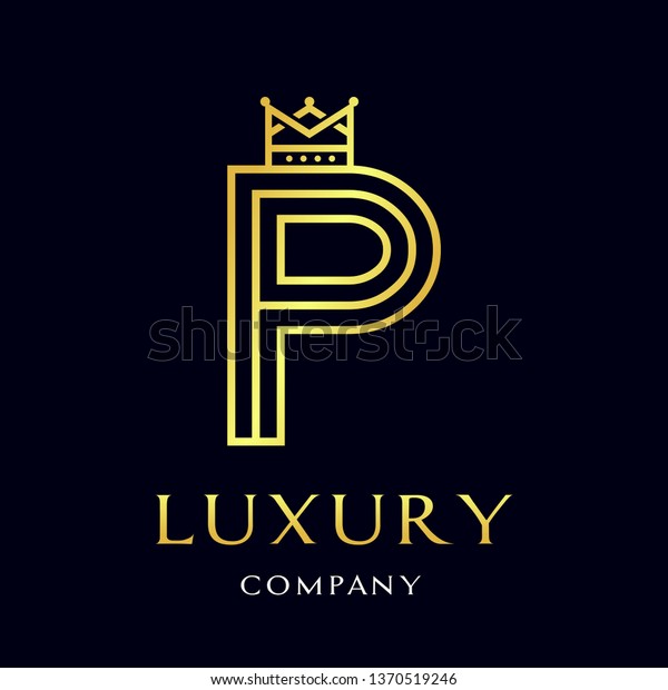 Letter P Crown Vector Logo Template Stock Vector Royalty Free