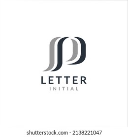 Letter P Minimalist Logo Design Vector Stock Vector Royalty Free