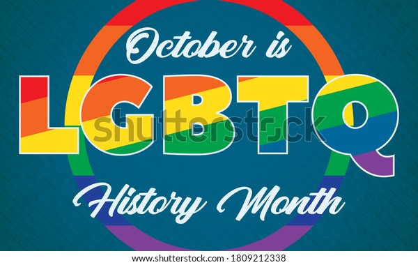 Lgbt History Month October Lgbt Flag Stock Vector Royalty Free