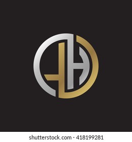 Hl Initial Letters Looping Linked Circle Vector có sẵn miễn phí bản