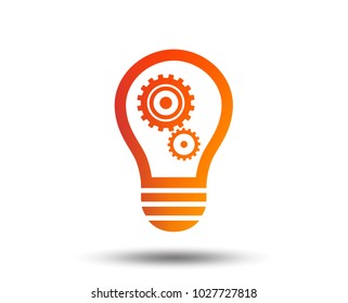 Cartoon Light Bulb Gear Icon Comic Stock Vector Royalty Free