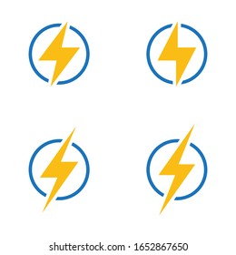 Lightning Electric Power Icon Vector Illustration Stock Vector Royalty