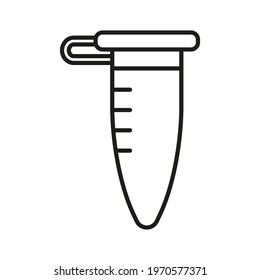 Line Icon Micro Centrifuge Tube Stock Vector Royalty Free