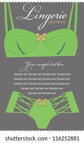 Lingerie Card Vector Illustration Stock Vector Royalty Free