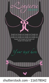 Lingerie Card Vector Illustration Stock Vector Royalty Free