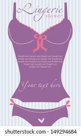 Lingerie Card Vector Illustration Stock Vector Royalty Free