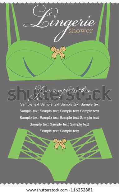 Lingerie Card Vector Illustration Stock Vector Royalty Free 116252881