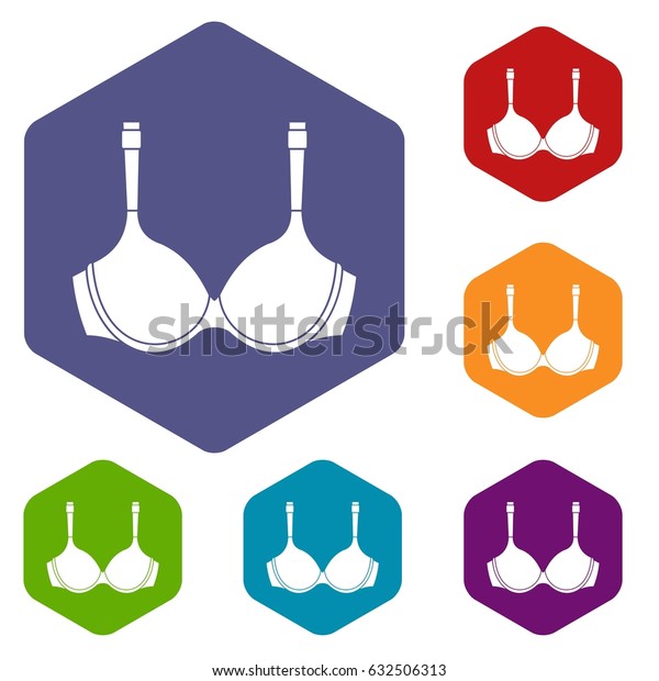 Lingerie Icons Set Hexagon Isolated Vector Stock Vector Royalty Free