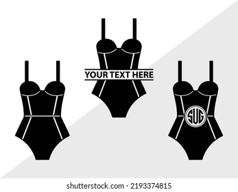 Lingerie Monogram Svg Printable Vector Illustration Stock Vector