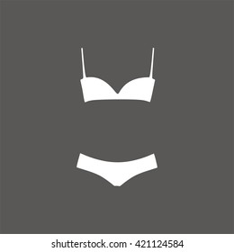 Lingerie Set Painted Vector Panties Bra Stock Vector Royalty Free