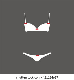 Lingerie Set Painted Vector Panties Bra Stock Vector Royalty Free