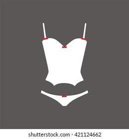 Lingerie Set Painted Vector Panties Bra Stock Vector Royalty Free