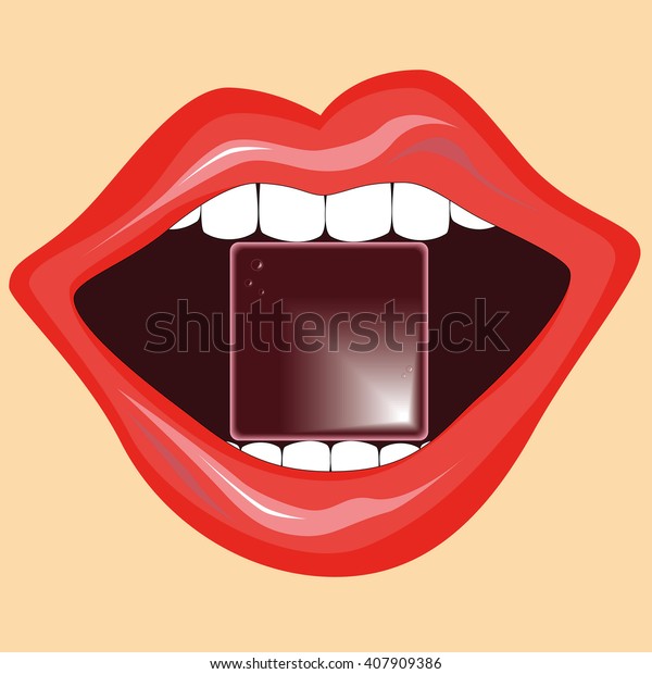 Lipsteethvector Illustration Stock Vector Royalty Free 407909386