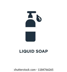 Liquid Soap Icon Black Filled Vector Stock Vector Royalty Free