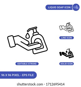 Liquid Soap Icons Set Vector Illustration Stock Vector Royalty Free