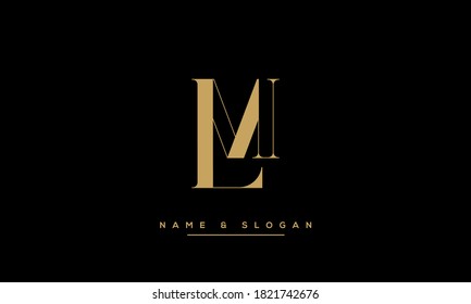 Lm Ml Abstract Logo Monogram Template Stock Vector Royalty Free