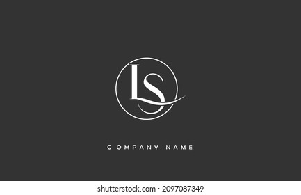 LS SL Alphabets Letters Logo Monogram Stock Vektorgrafik Lizenzfrei