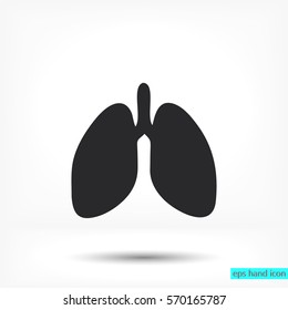 Lungs Vector Icon Stock Vector Royalty Free Shutterstock