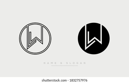 Lw Wl Abstract Letters Logo Monogram Stock Vector Royalty Free