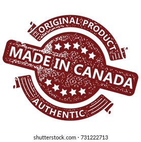 Made Canada Stamp Stock Vector Royalty Free 731222713 Shutterstock