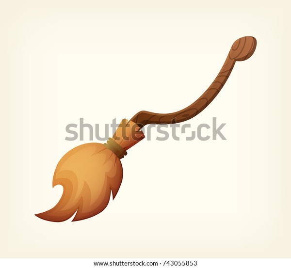 Magic Witch Broomstick Vector Illustration Broom 库存矢量图免版税743055853