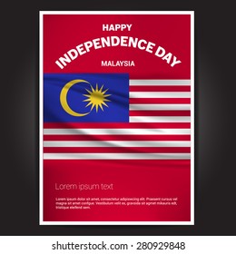 Malaysia Independence Day Poster Stock Vector Royalty Free 280929848