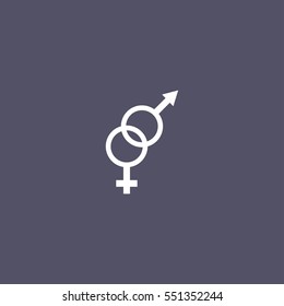 Twisted Male Female Sex Symbol Imitation Stock Illustration 677629795