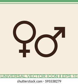 Male Female Sex Symbol vector de stock libre de regalías 369989543