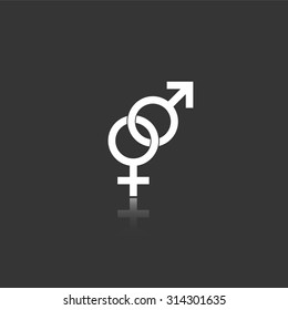 Male Female Sex Symbol Vector Icon Stock Vector Royalty Free