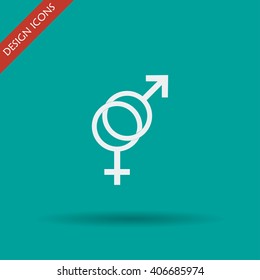 Male Female Sex Symbol Vector Illustration Stock Vector Royalty Free Shutterstock