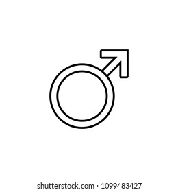 Male Sex Gender Symbol Outline Black Stock Vector Royalty Free