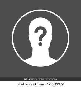 Male Silhouette Question Mark On Head Stock Vector Royalty Free