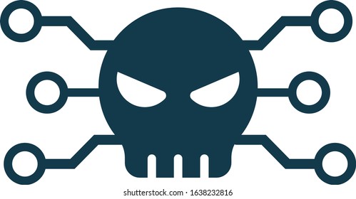 Malware Computer Virus Icon Vector Graphic Stock Vector Royalty Free