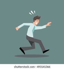 Man Chasing Somethingvector Cartoon Stock Vector Royalty Free