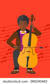 Man Playing Cello Stock Vector Royalty Free 380240479 Shutterstock