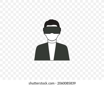 Man Virtual Reality Vr Icon Vector Stock Vector Royalty Free