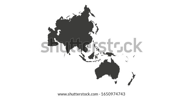 Map Asia Pacific Vector Illustration Stock Vector Royalty Free