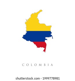 Map Colors Colombian Flag Vector Illustration Stock Vector Royalty