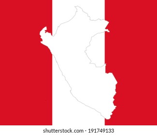 Lima Map Peruvian National Flag Illustration Stock Vector Royalty Free