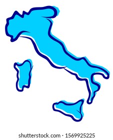 Map Italy Vector Illustration Stock Vector Royalty Free 1569925225