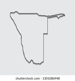 Political Map Namibia Isolated On Transparent Vector De Stock Libre