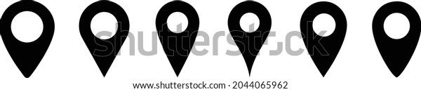 Maps Pins Vector Icons Make Your Stock Vector Royalty Free