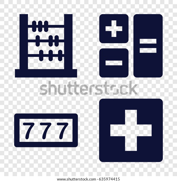 Math Icons Set Set Math Stock Vector Royalty Free