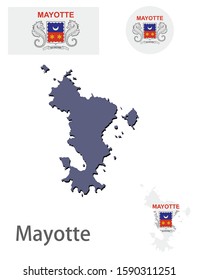 Mayotte Silhouette Flag Vector Illustration Stock Vector Royalty Free