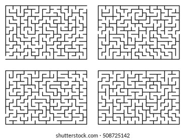 Maze Set Vector Stock Vector Royalty Free 508725142 Shutterstock