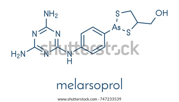 Melarsoprol Trypanosomiasis Drug Molecule Skeletal Formula Vector De