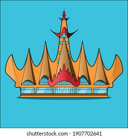 Menara Siger Lampung Icon Vector Illustration Stock Vector Royalty