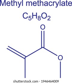 Methyl Methacrylate Mma Monomer Molecule Chemical Stock Vector Royalty