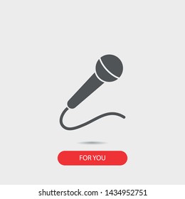 Microphone Vector Icon Karaoke Microphone Icon Stock Vector Royalty