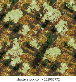 Military Multi Terrain Camouflage Seamless Vector Stock Vector Royalty